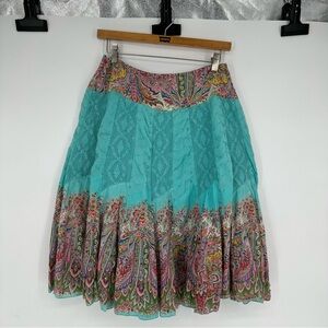 Nikky Collection Blue Pink Floral Y2K Knee Length Skirt 8